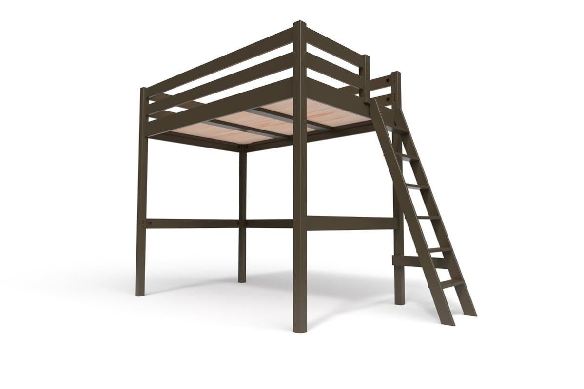 Lit Mezzanine En Bois - Occasion Bon état Très Solide