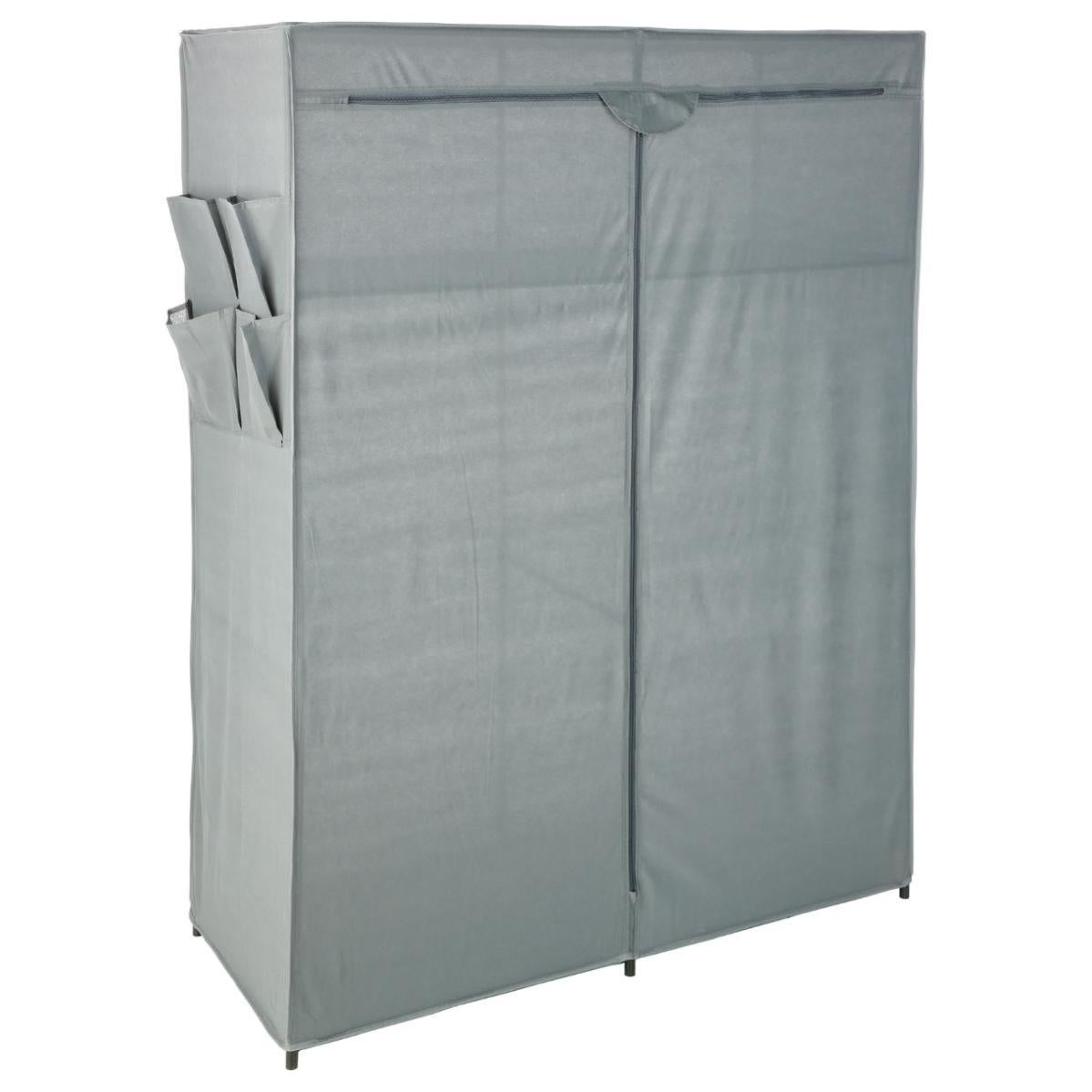 Armoire 2 penderies/étagères Gris Five Leroy Merlin