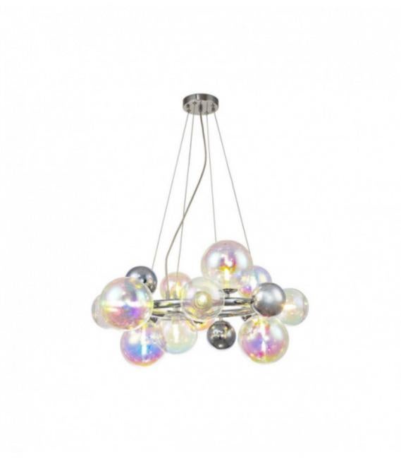 Suspension 12 ampoules Chrome poli,irisé Leroy Merlin