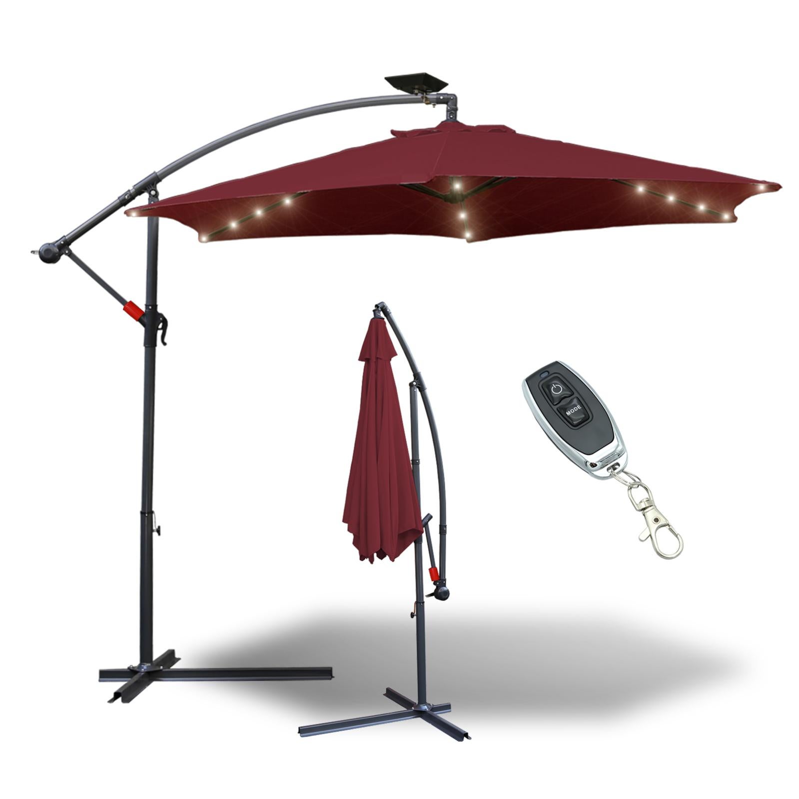 Parasol De Marché Avec Manivelle Et Rotation à 360° Pour Jardin Et Piscine 300 X 300 Cm Marron