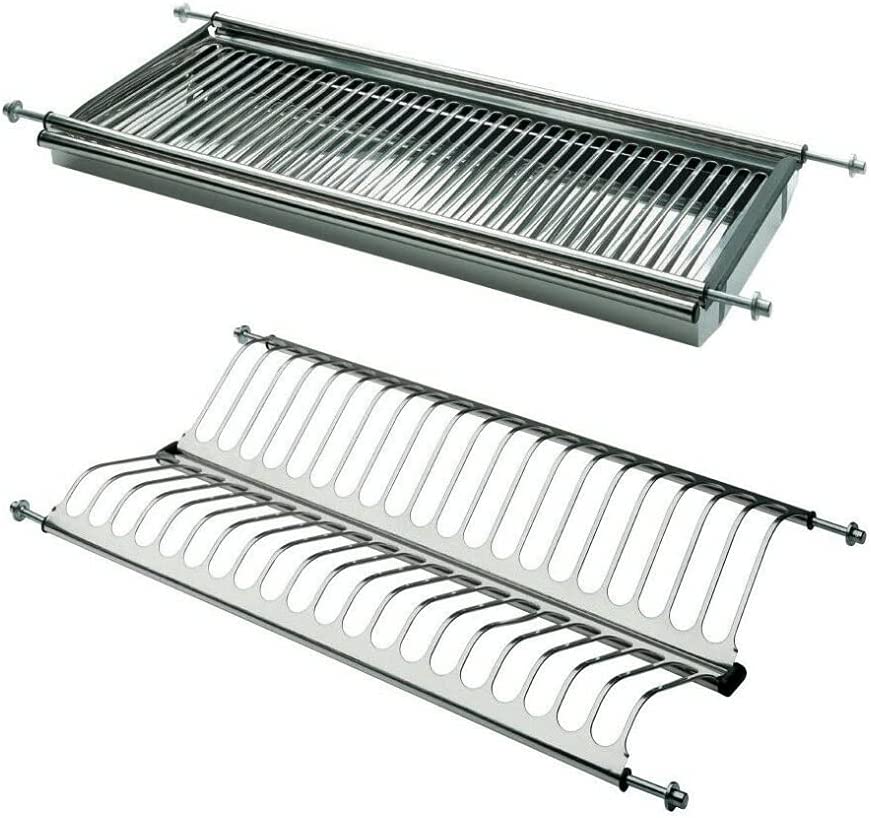 SCOLAPIATTI ACCIAIO INOX per mobile cucina da 70 cm robusto ottimo