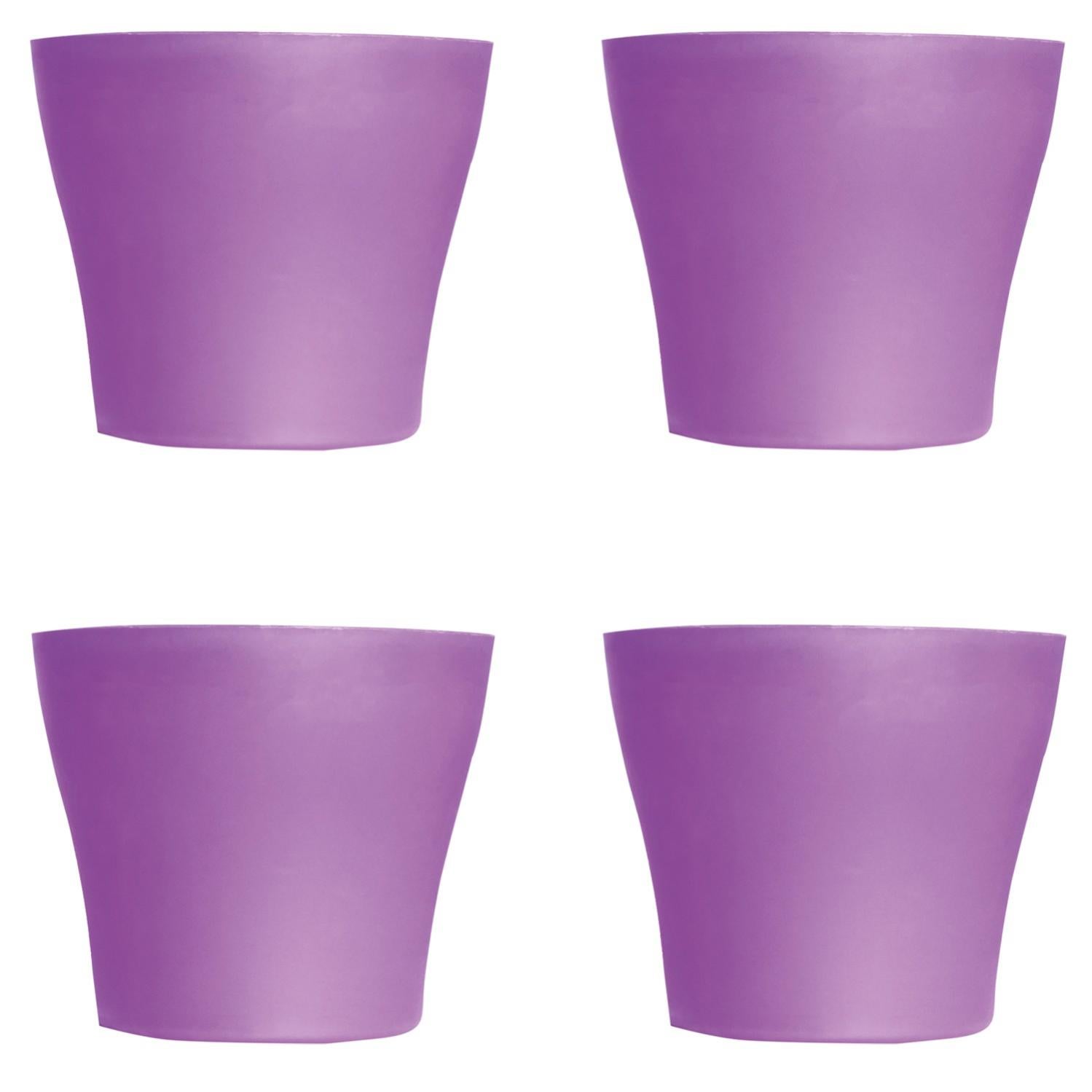 Pots Auto-irrigants VGECEE – Lot De 4 – Réservoir D’eau Visible – Pour Plantes D’intérieur/extérieur – Design Transparent