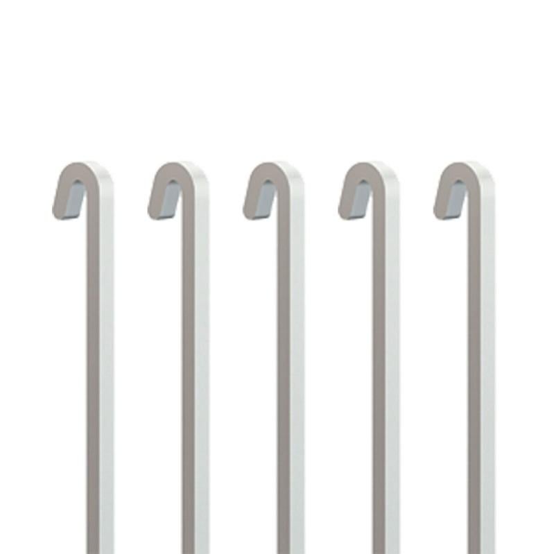 5 Tiges Acier Blanc 100cm Pour Cimaise | Diamètre 2mm | Support 20kg | Compatible Rail En J