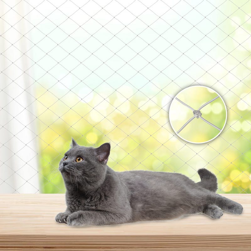 Filet pour chat - Pose de filet de protection pour chat sur balcon et  fenêtre