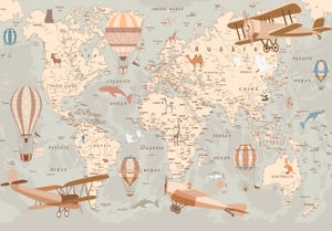 Papier peint Carte du Monde – Kam & Leon