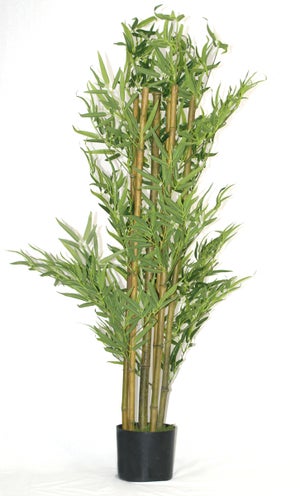 Bambou artificiel h 180 cm 1360 feuilles cannes moyennes en pot -  choisissez vot