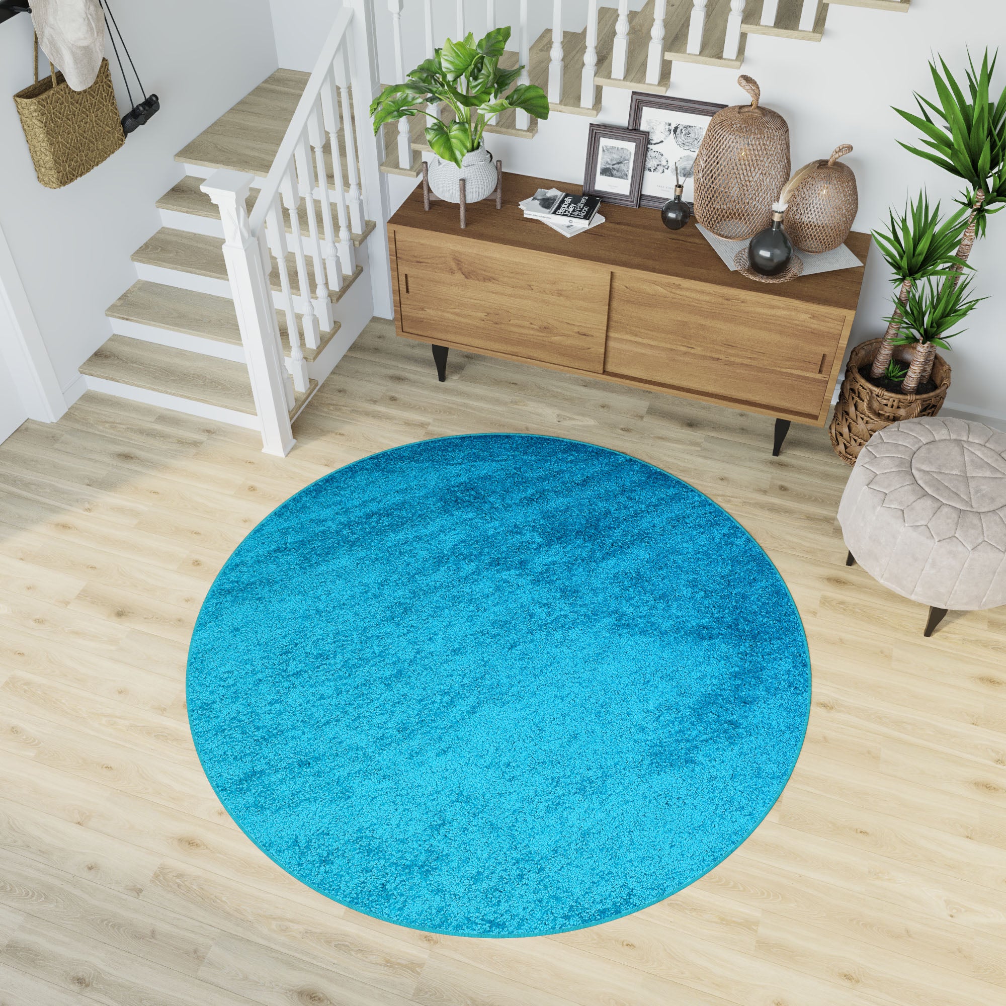 Elegir alfombras: ideas para alfombras redondas