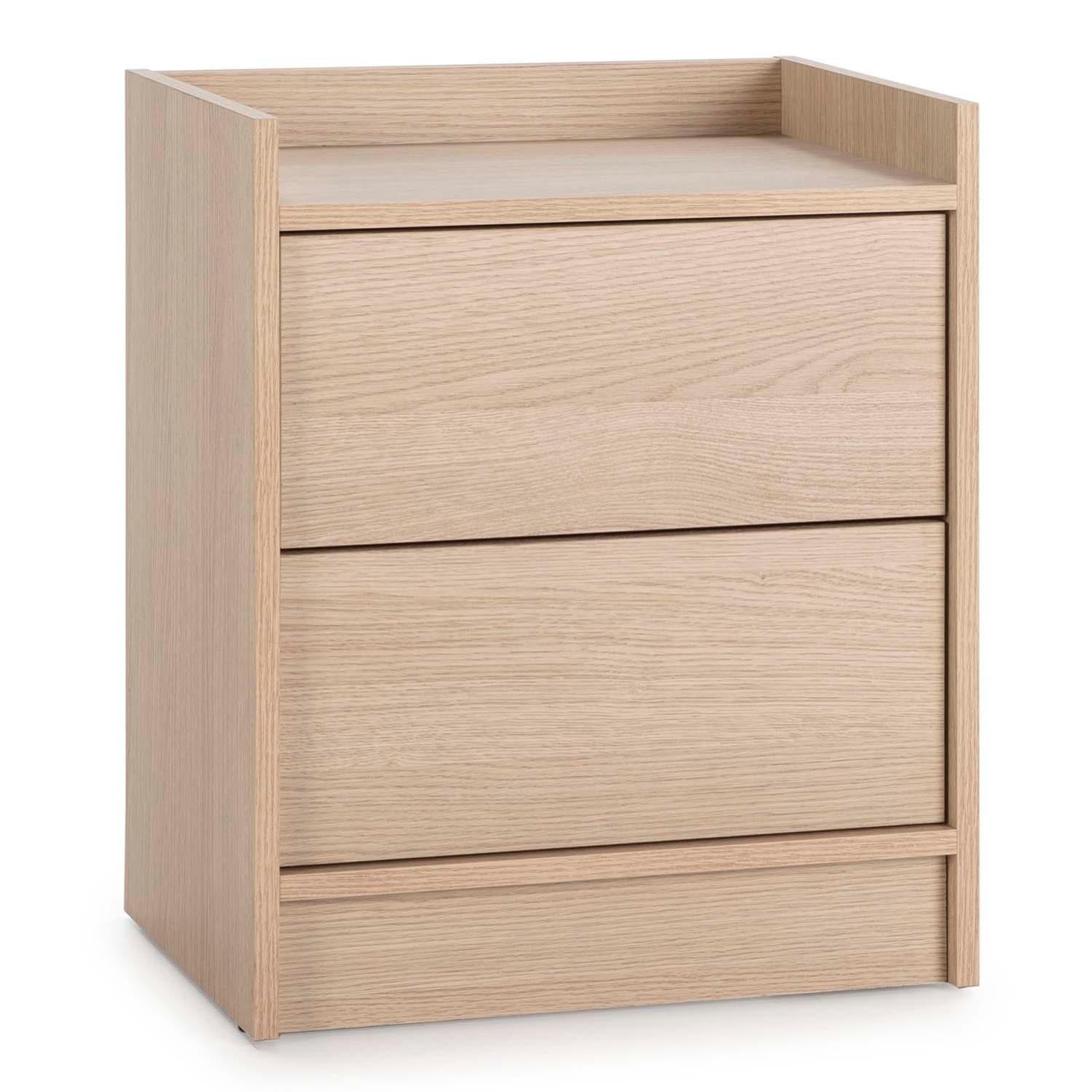 Comodino Panama 2 Cassetti, Color Legno E Grigio, 45 Cm  Larghezza  40 Cm  Profonditá  45 Cm Larghezza 40 Cm Profondita 45 Cm Altezza 86796038