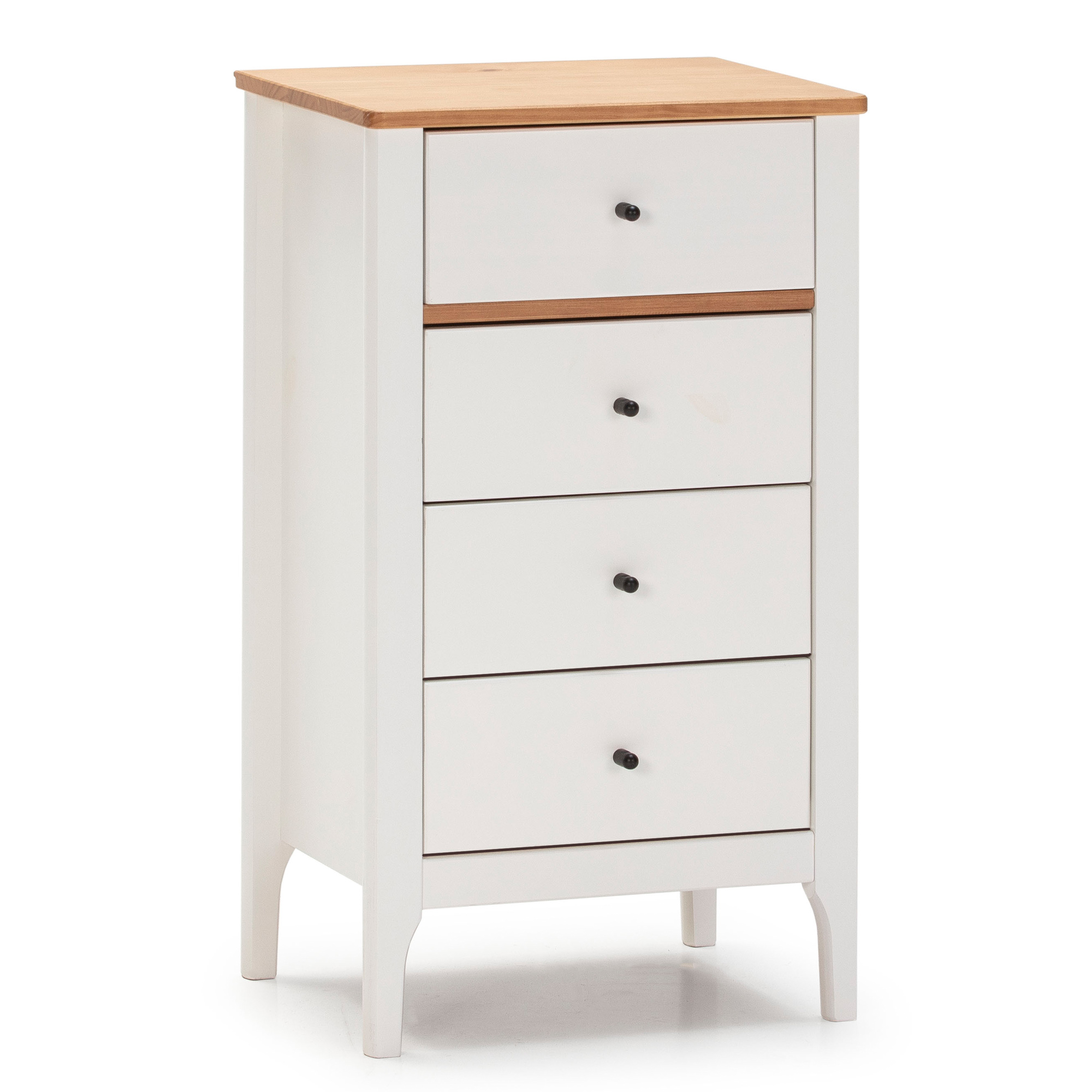 Cassettiera TOMI 6 Cassetti - Legno Grigio E Bianco, 110x40x80 Cm, Per Camera E Ufficio - Foto 4