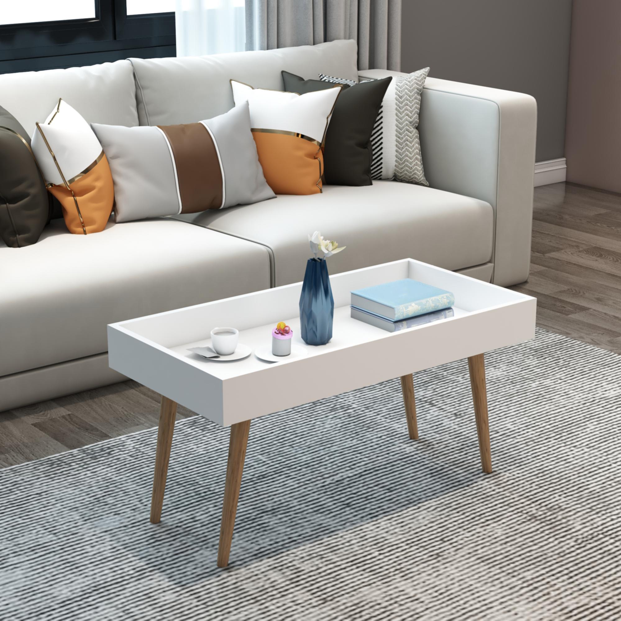 Tavolino Da Caffè Moderno Con 2 Ripiani - Design Elegante Per Salotto