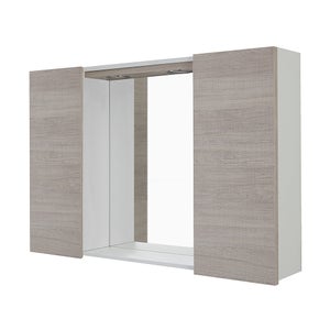 Specchio bagno contenitore da 60 cm con 2 ante  Kamalu Colore Mobile  Finitura Legno Marrone - 8702