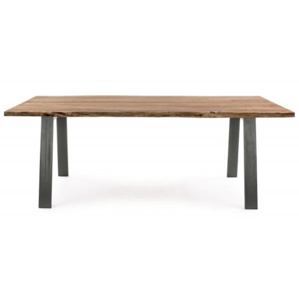 ROBIN - Table de repas en bois et acier L 200 - | Leroy Merlin