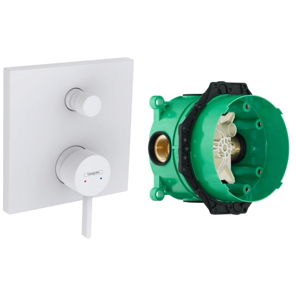 Façade encastré mécanique HANSGROHE Finoris 2 sorties Blanc mat