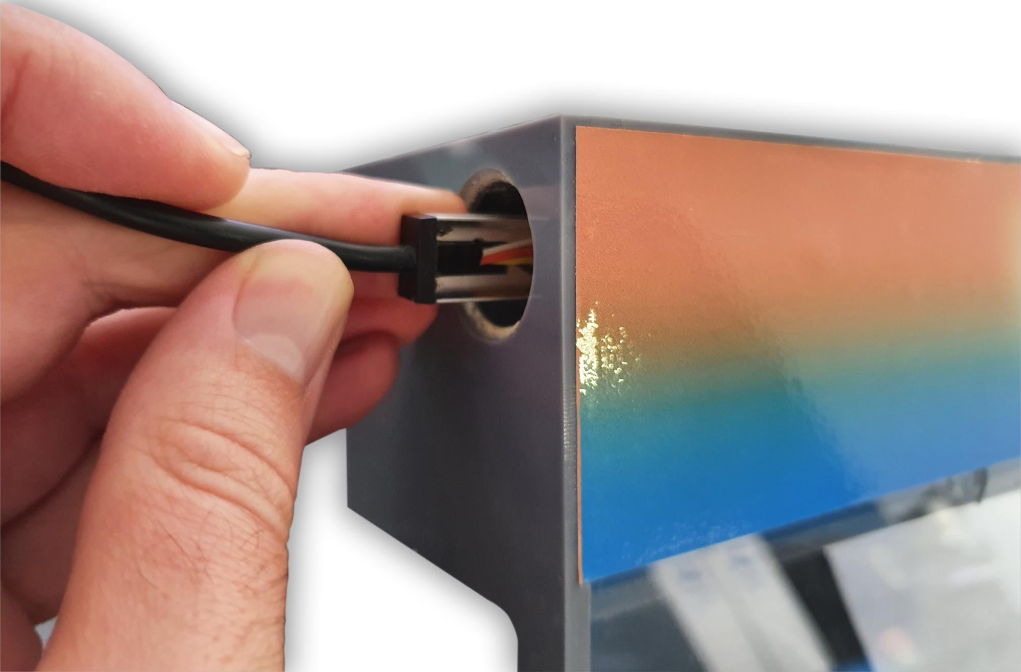 Cascada Acrílica Led Rgb Con Transformador Y Control Remoto 600*120Mm