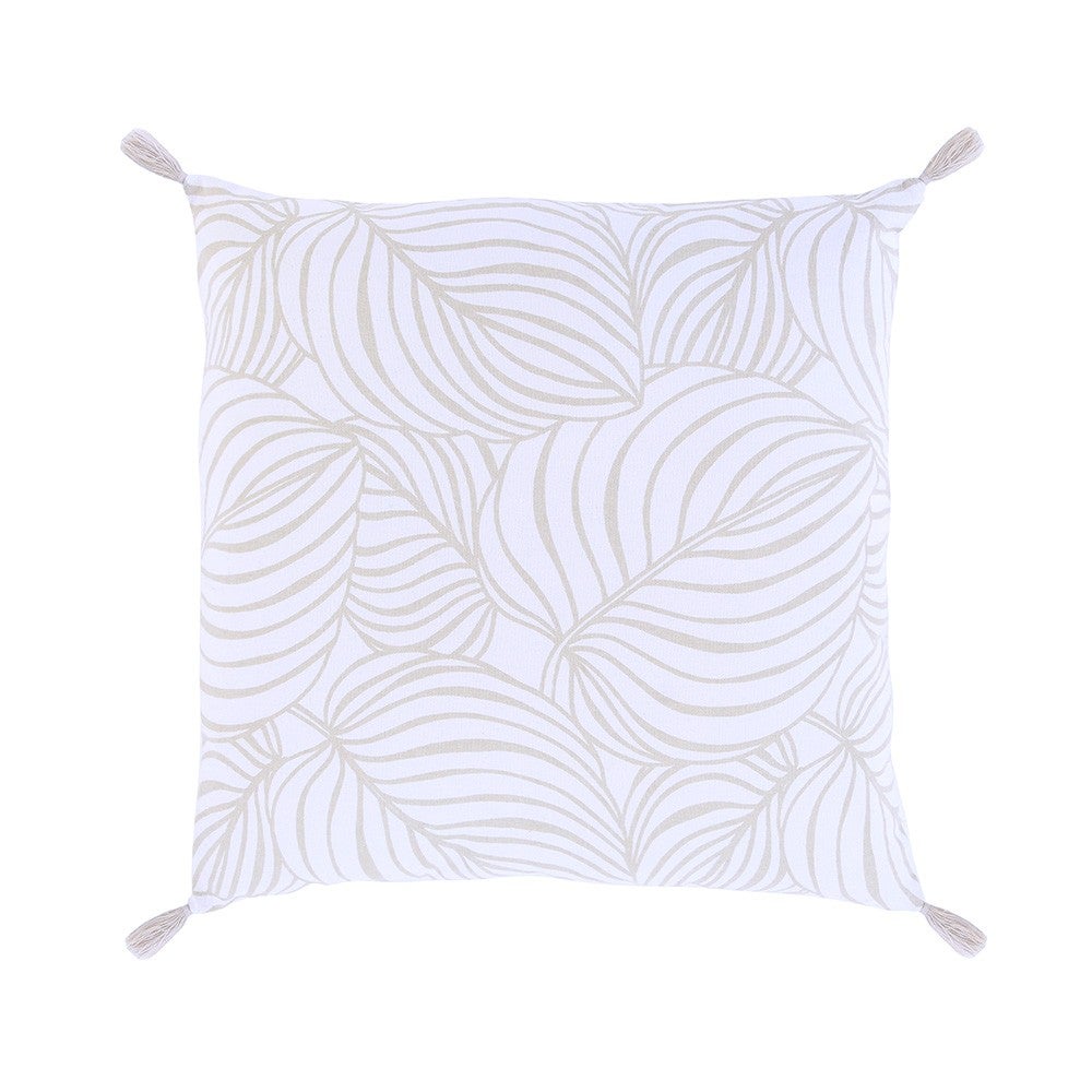 Coussin imprimé végétal 100 % coton \