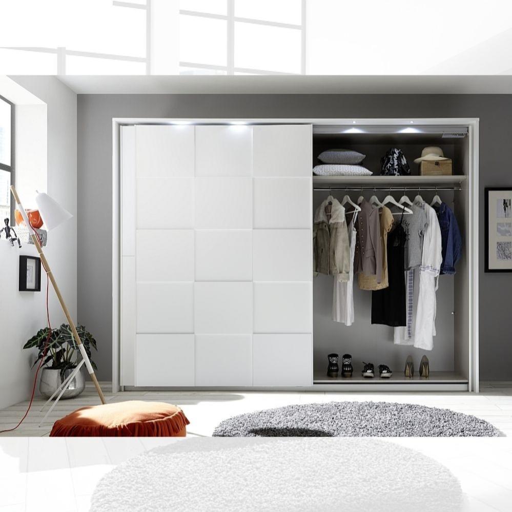 EOS Mobile TV Grande Con 2 Ante E Ripiani - Bianco Lucido, Largo 191 Cm, Made In Italy
