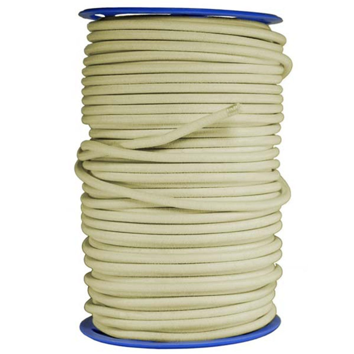 Corda elastica Avorio 60 m - Qualità PRO TECPLAST 9SW - Cavo per teloni con  diametro 9 mm - Prodotto in Francia