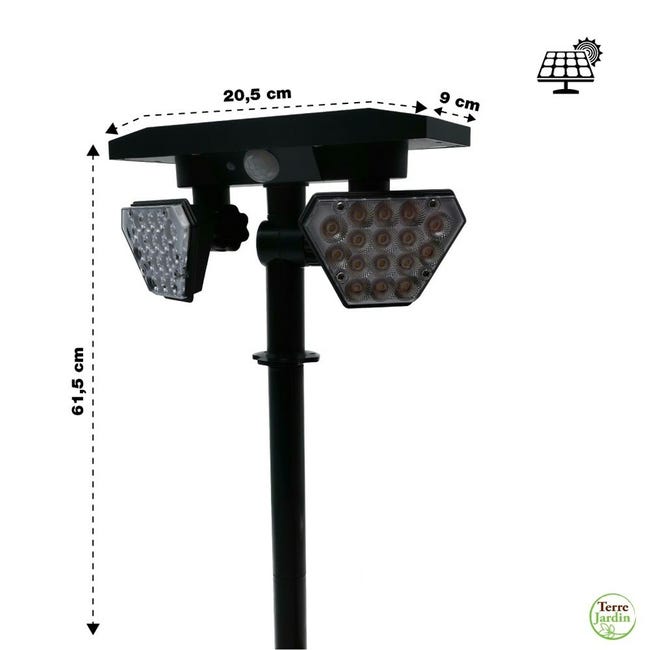 SPOT Spot solaire 600 Lumens L21cm gris Les Jardins - LightOnline