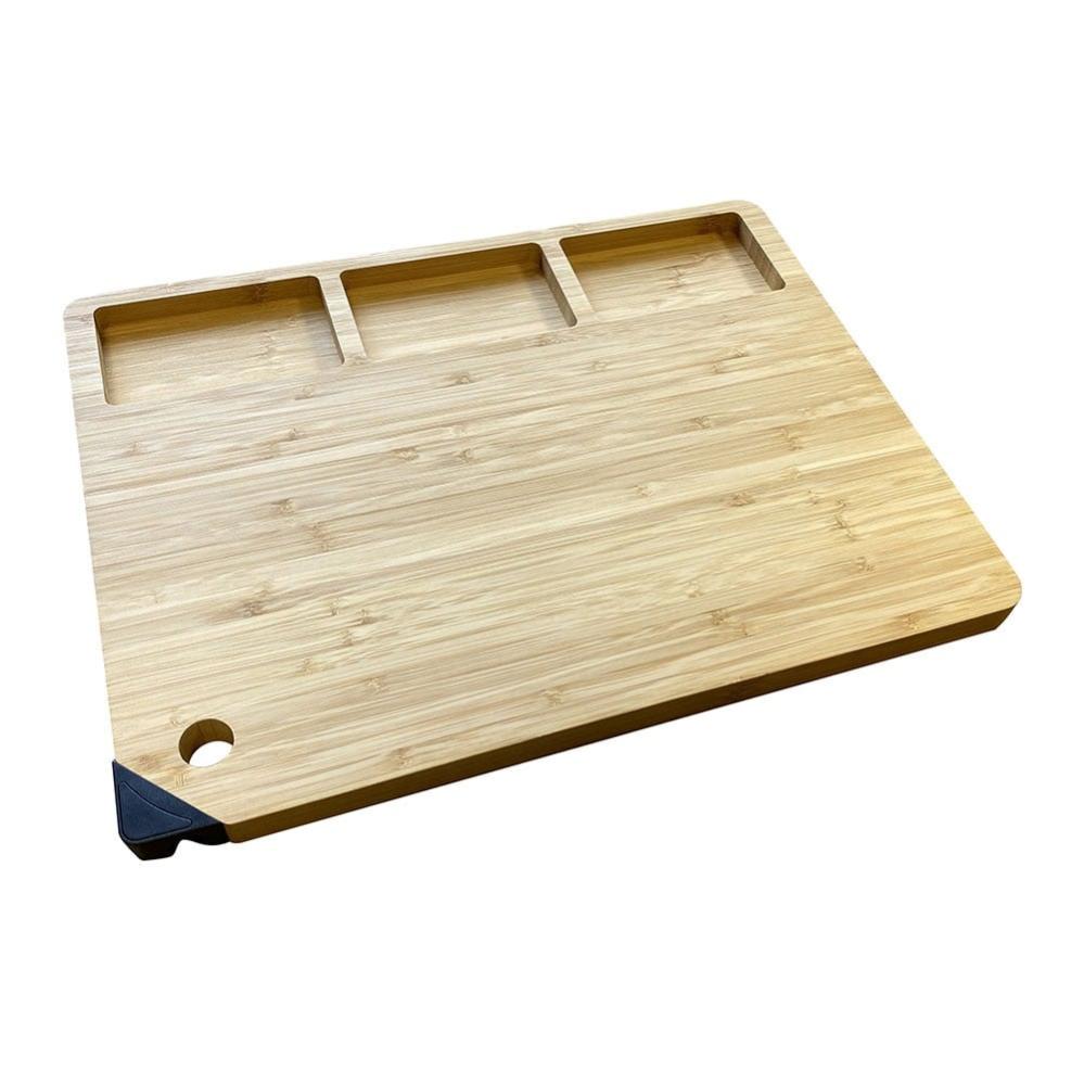 FACILITYS Planche à découper en bois avec aiguiseur de couteaux intégré Leroy Merlin