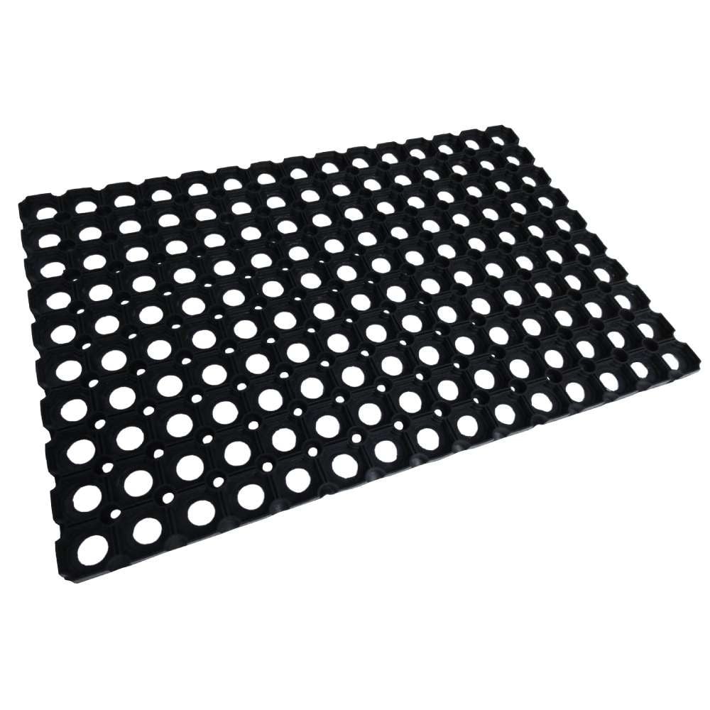 Tapis d'extérieur 60 cm x 40 cm Noir Caillebotis Caoutchouc 10,36 € de chez  BROSSERIE THOMAS