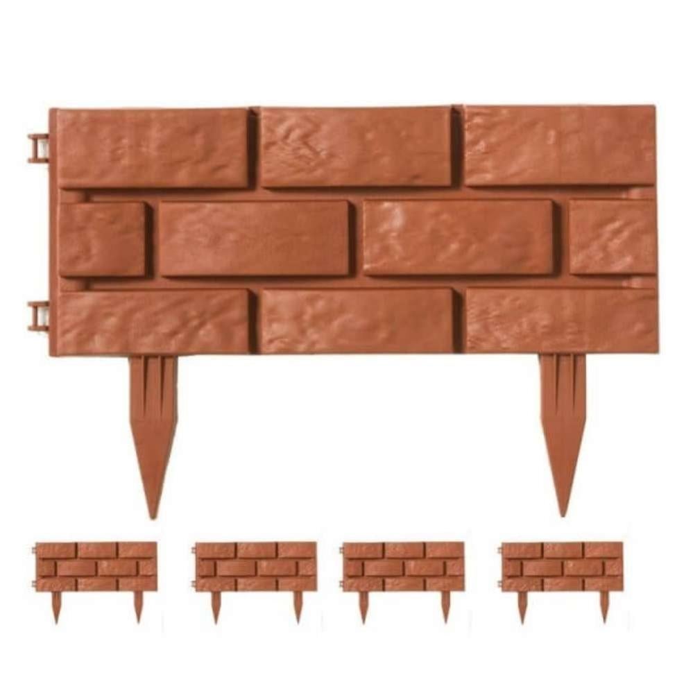 TERRE JARDIN Bordures de jardin imitation brique Vendu par 4 Leroy Merlin