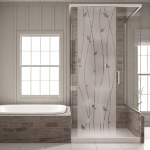 Pegatina ducha pequenas Bejucos románticos - adhesivo de pared - revestimiento  sticker mural decorativo - 120x35cm