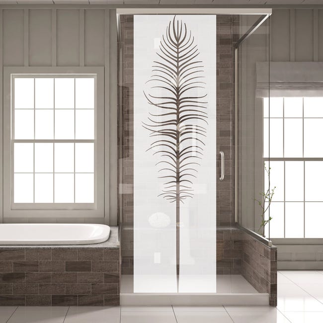 Adesivo porta di doccia Piuma - Sticker adesivo - adesivi murali - 185x55cm