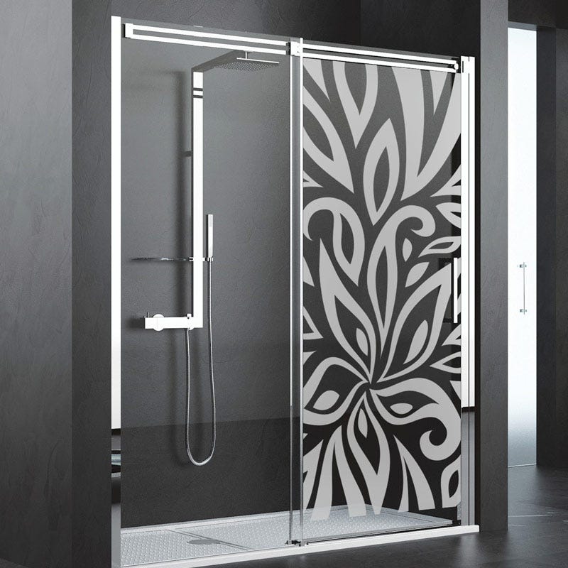 Adesivo porta di doccia Fiore design - Sticker adesivo - adesivi murali -  180X65cm