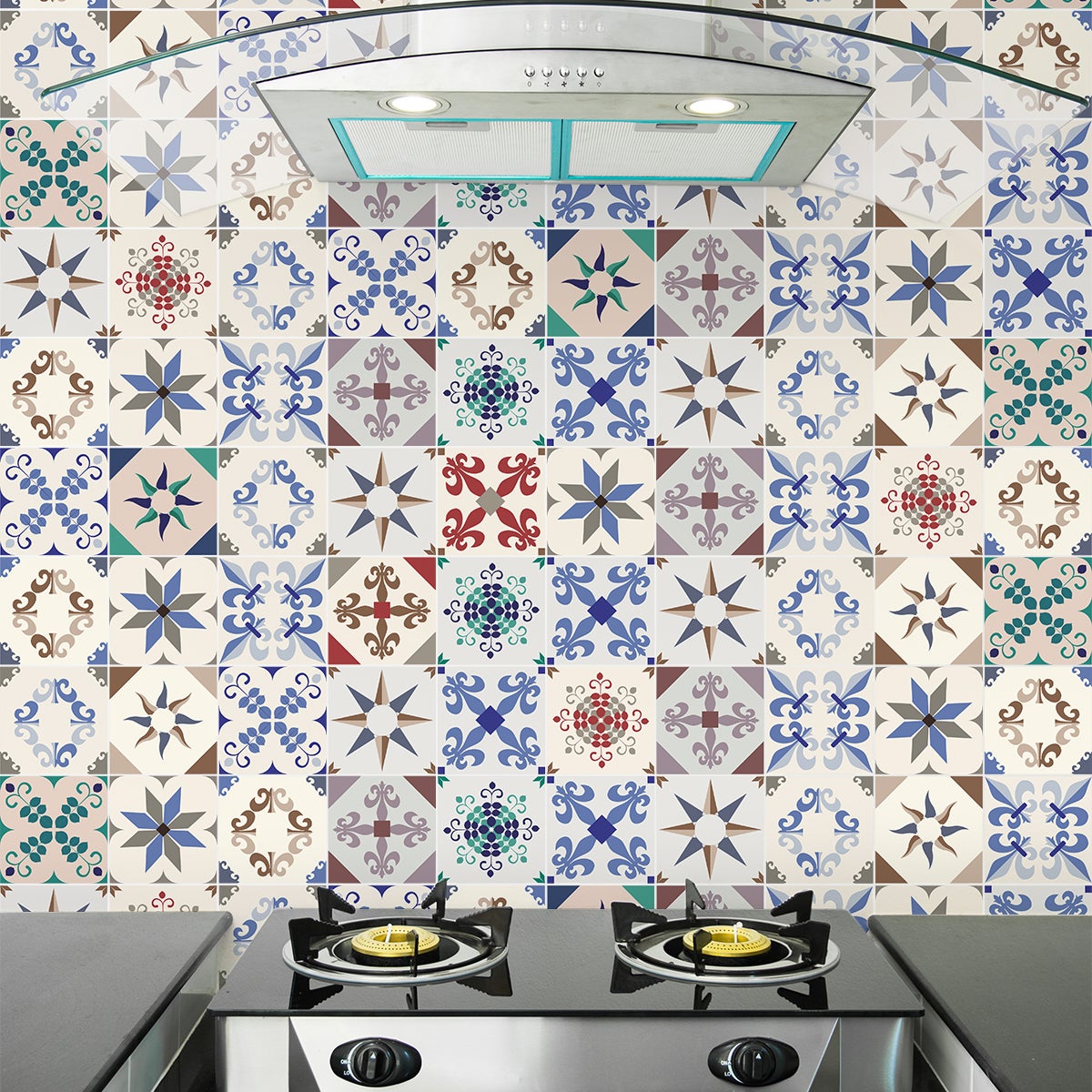 9 vinilo baldosas azulejos sombra mosaicos esmerilado - adhesivo