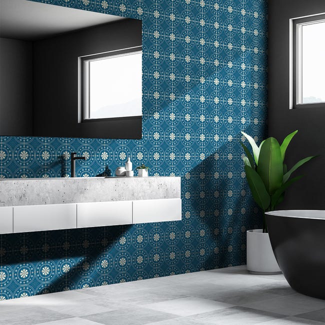 carrera Cereal clon 30 vinilo baldosas azulejos ortansia - adhesivo de pared - revestimiento  sticker mural decorativo - 50x60cm-30stickers10x10cm | Leroy Merlin