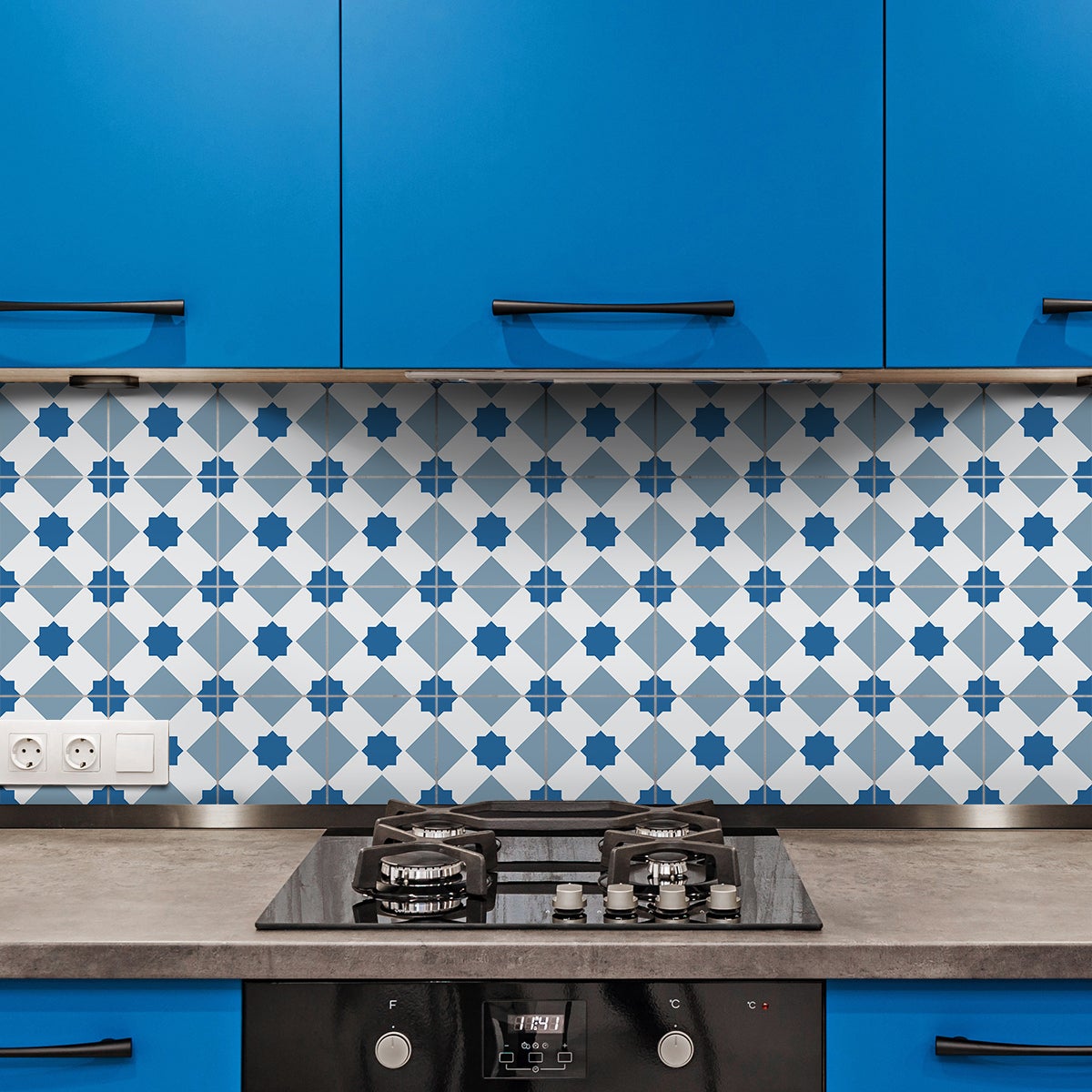 30 vinilo baldosas azulejos Elettra - adhesivo de pared - revestimiento  sticker mural decorativo - 100x120cm-30stickers20x20cm