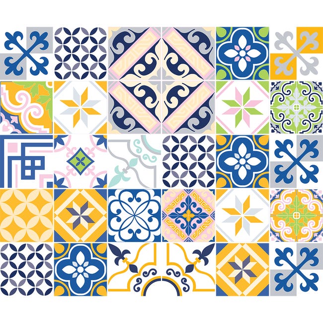 30 vinilo baldosas azulejos Elettra - adhesivo de pared