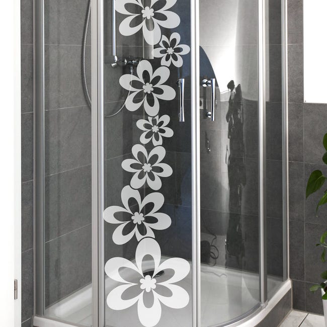 Adesivo porta di doccia fiore allineamento - Sticker adesivo - adesivi  murali - 185X65cm