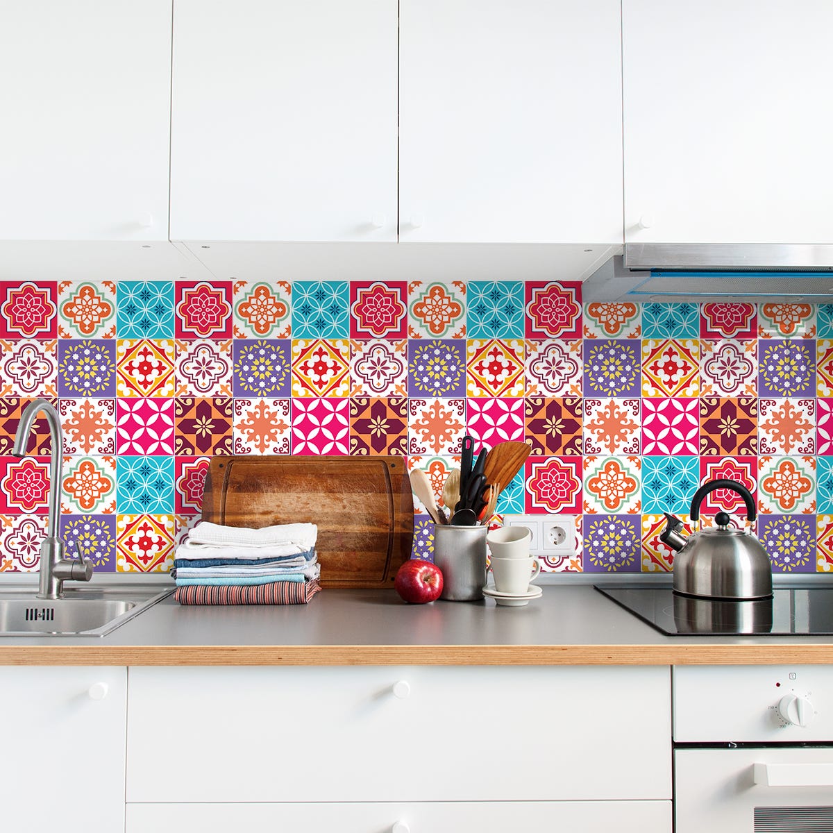 9 vinilos azulejos analis - adhesivo de pared - revestimiento sticker mural  decorativo - 30x30cm-9stickers10x10cm