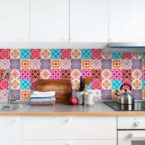 9 vinilos azulejos lidwina lidwina - adhesivo de pared - revestimiento  sticker mural decorativo - 60x60cm-9stickers20x20cm