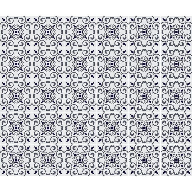 30 vinilos baldosas de cemento azulejos donito - adhesivo pared - sticker  revestimiento - 50x60cm-30stickers10x10cm