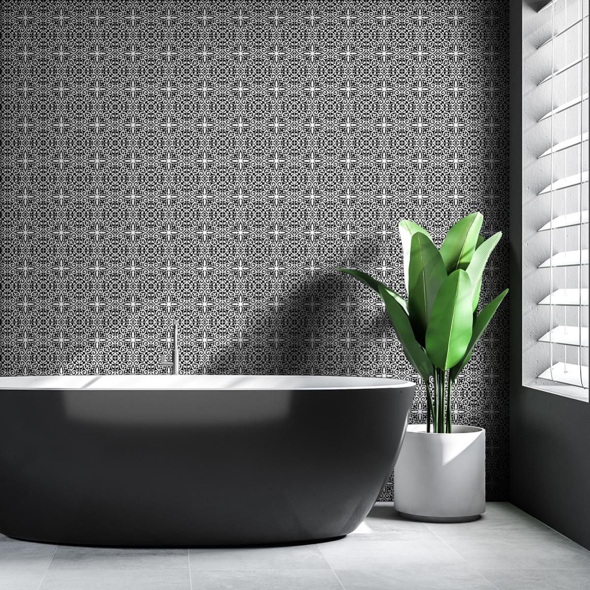 Set 037 - Autocollants Pour Carrelage - 25 X 25 Cm - Lot De 1 - Rouge