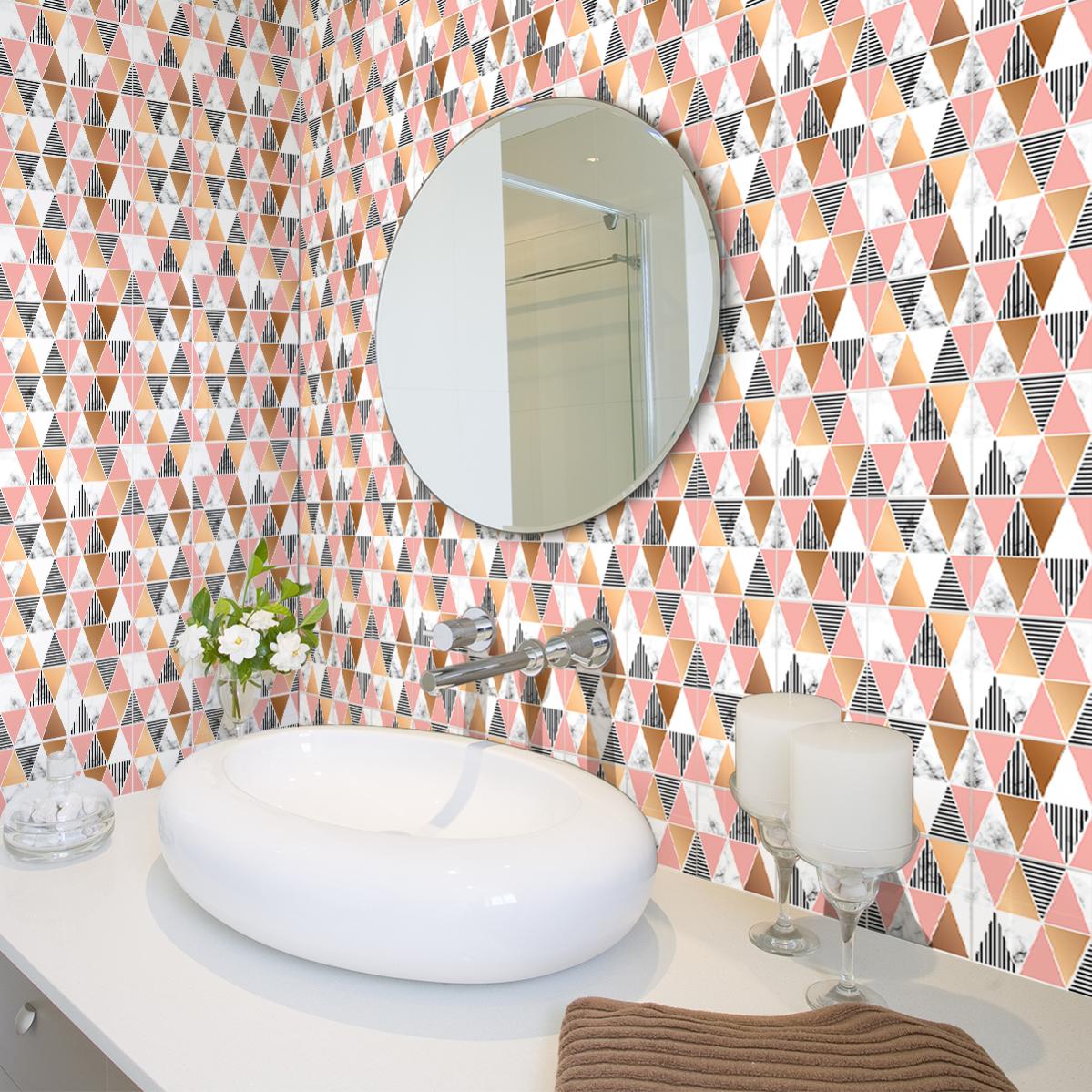 Adesivi Per Porte Sfondo Geometrico Del Nastro Colorato 90 X 210 Cm Adesivi Murali Porta 3d Decalcomanie 718904 - 4