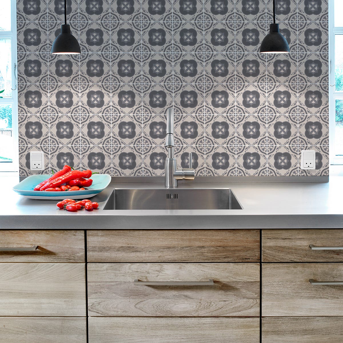 30 vinilo baldosas azulejos jeronimio - adhesivo de pared