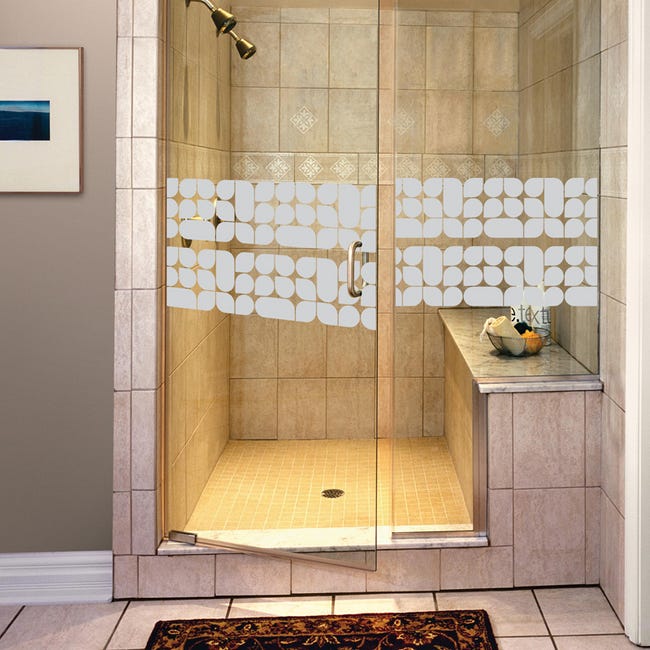 Vinilo ducha pequenas design 185x55cm - adhesivo de pared - revestimiento  sticker mural decorativo