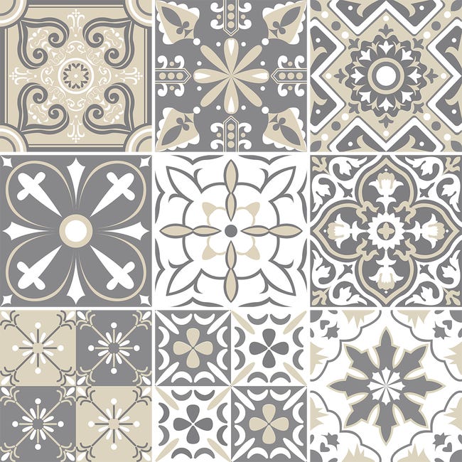 9 vinilos azulejos sariotha - adhesivo de pared - revestimiento