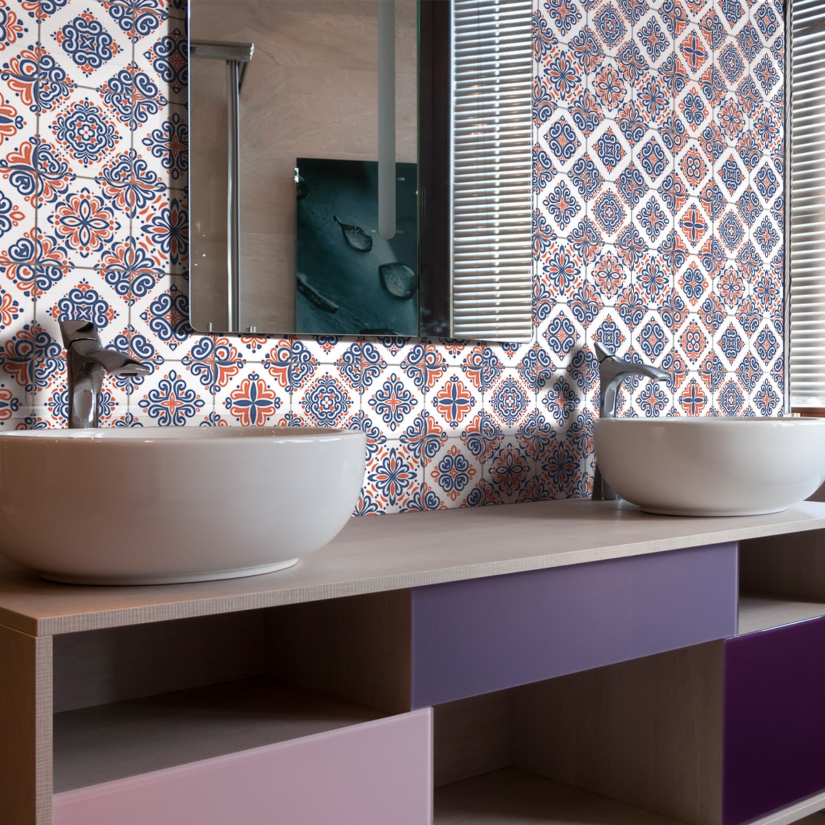 60 vinilo baldosas azulejos Emerencia - adhesivo de pared - revestimiento  sticker mural decorativo - 90x150cm-60stickers15x15cm