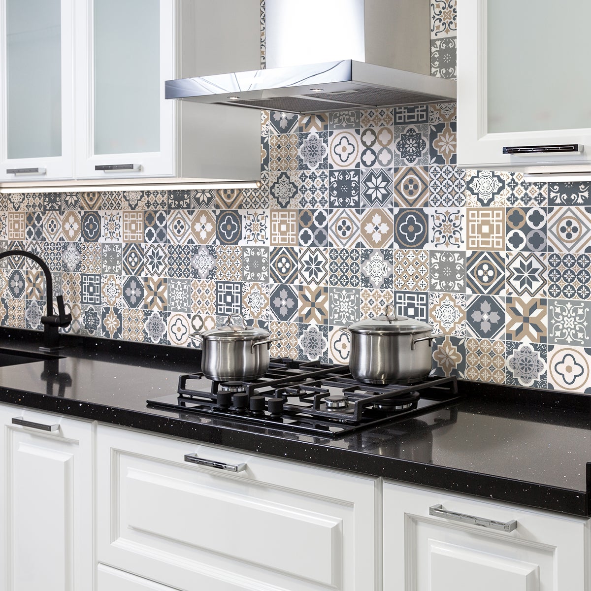 30 vinilo baldosas azulejos benjamio - adhesivo de pared - revestimiento sticker mural decorativo - 100x120cm-30stickers20x20cm