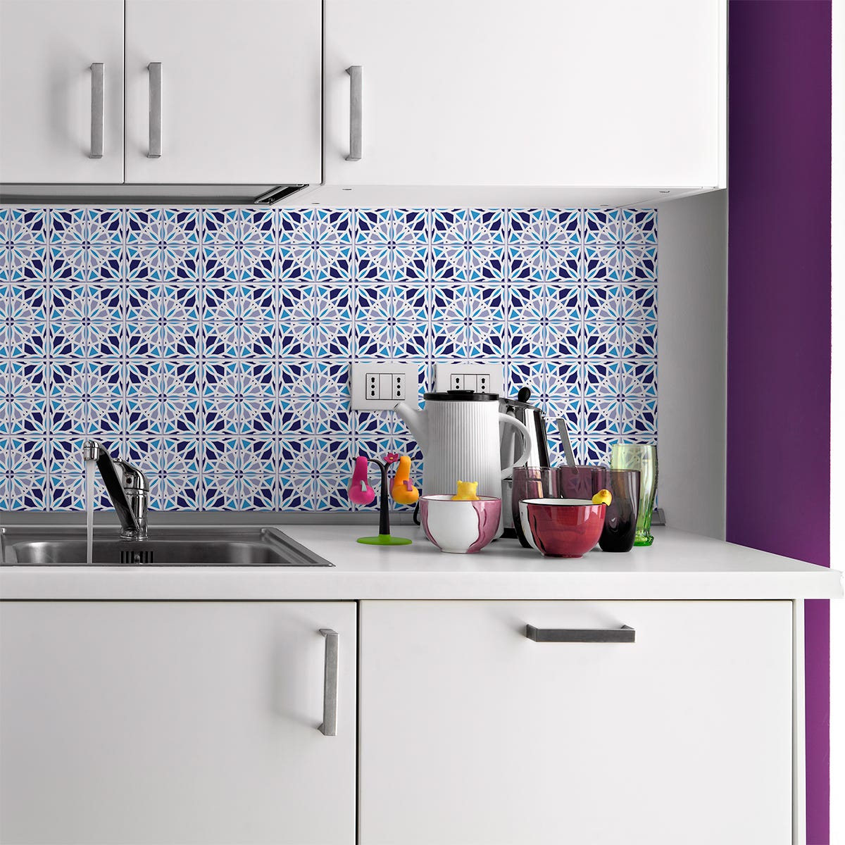 24 vinilos azulejos clafia - adhesivo de pared - revestimiento sticker  mural decorativo - 60x90cm-24stickers15x15cm