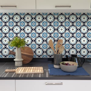 9 vinilos azulejos zorina - adhesivo de pared - revestimiento sticker mural  decorativo - 45x45cm-9stickers15x15cm