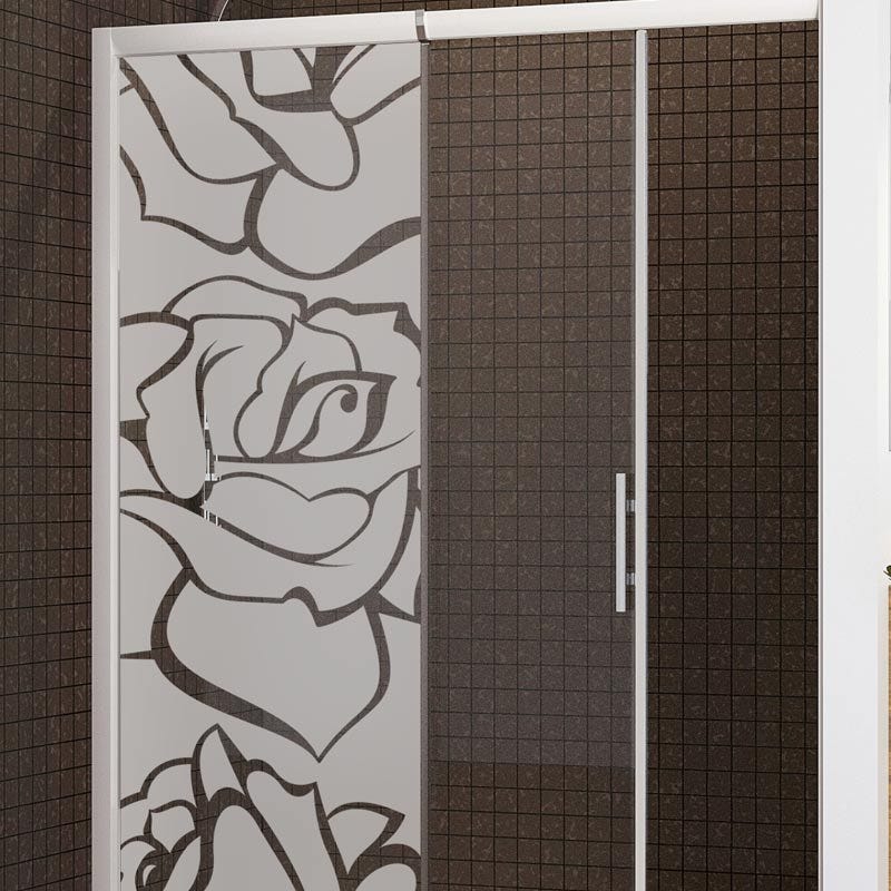 Adesivo porta di doccia Rose - Sticker adesivo - adesivi murali - 185x55cm