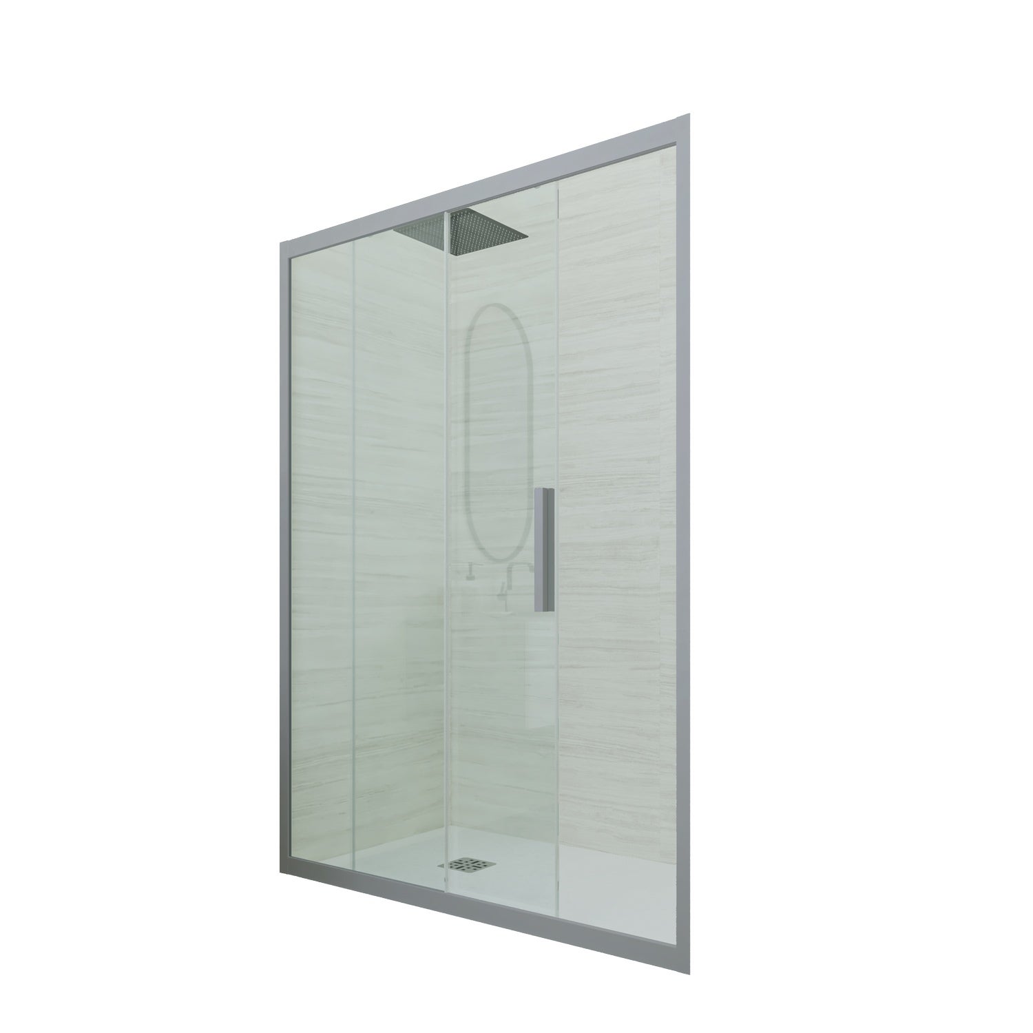 Porta doccia 150 cm scorrevole vetro trasparente h198cm