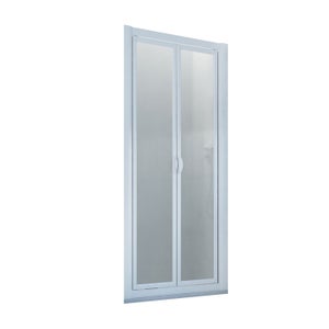 Box doccia Porta doccia 90cm doppia ante battente per nicchia apertura  saloon altezza 195 cm profilo cromato cristallo trasparente 6 mm (86-91 cm)  : : Fai da te