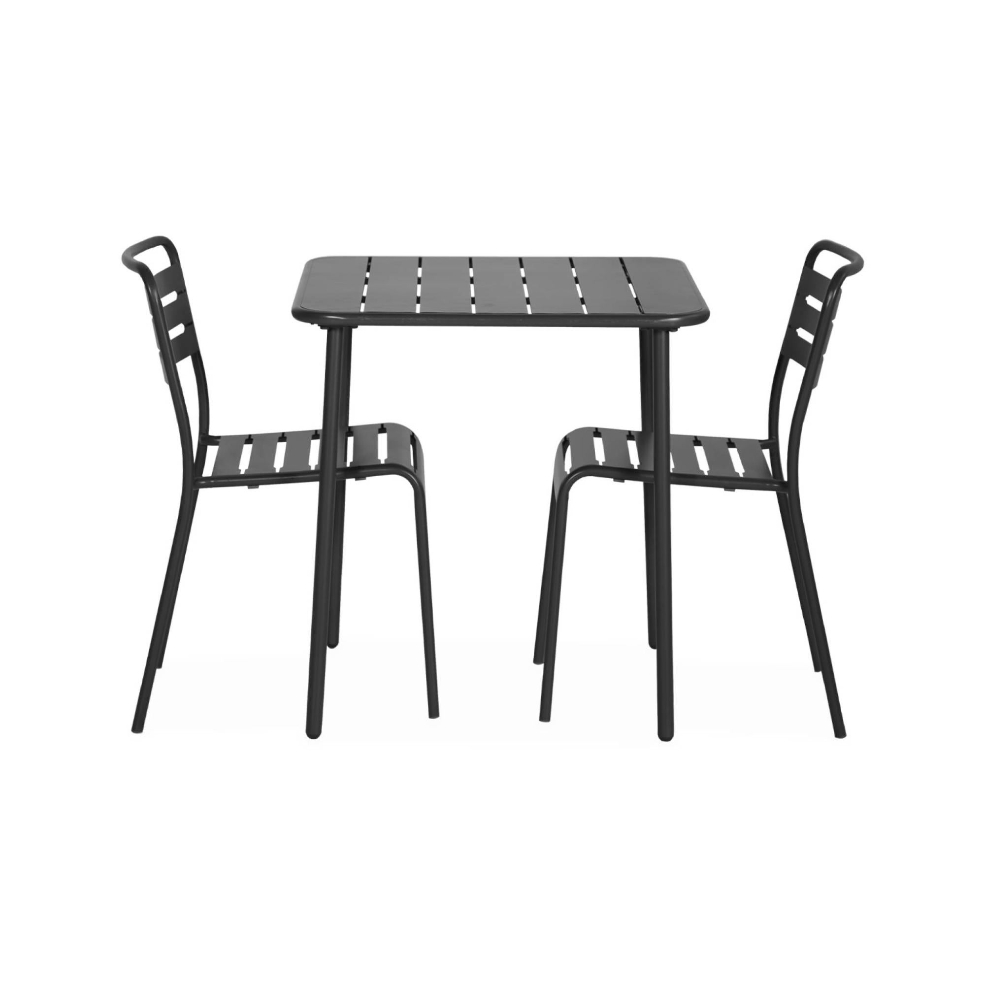 Denk Set Giardino Merano - Tavolo E 2 Sedie In Metallo E Mosaico, Stile Rustico, Perfetto Per Esterni
