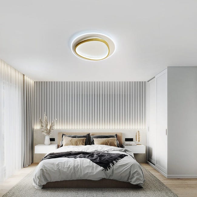 Plafonnier LED Grand Salon Lampe Plafond Dimmable Avec